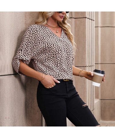 camisa de manga larga con estampado de leopardo $27.04 Camisa de mujer