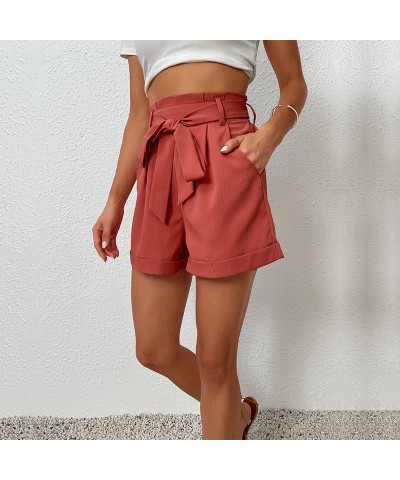 Pantalones casuales de moda pantalones cortos rojos. $27.89 Pantalones casuales