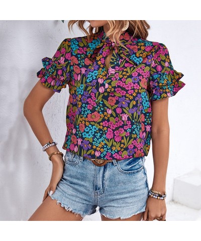 Camisa étnica estampada con estilo $28.73 Camisa de mujer