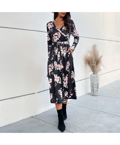 vestido floral de manga larga $43.32 Vestido