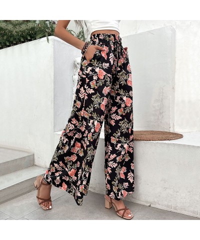 Pantalones anchos acampanados grandes estampados de moda $26.94 Pantalones casuales