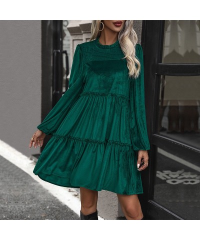 Elegante vestido de terciopelo verde $31.85 Vestido