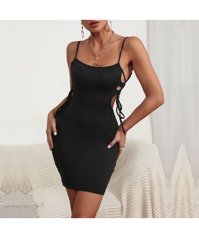 Vestido negro sin mangas con falda con tirantes sexy de Pure Lust $21.06 Vestido