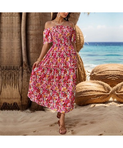 Vestido estampado de un hombro estilo resort $44.23 Vestido