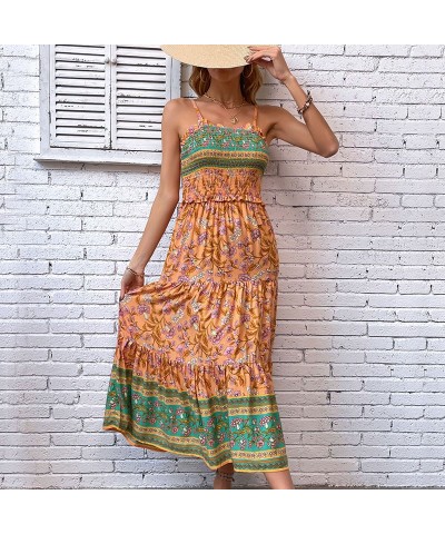 Vestido de tirantes estampado de verano de moda. $35.28 Vestido