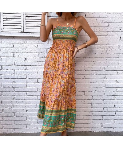 Vestido de tirantes estampado de verano de moda. $35.28 Vestido