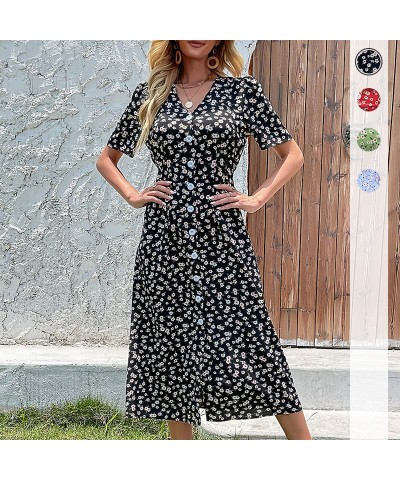 Vestido midi con abertura floral de moda $33.35 Vestido