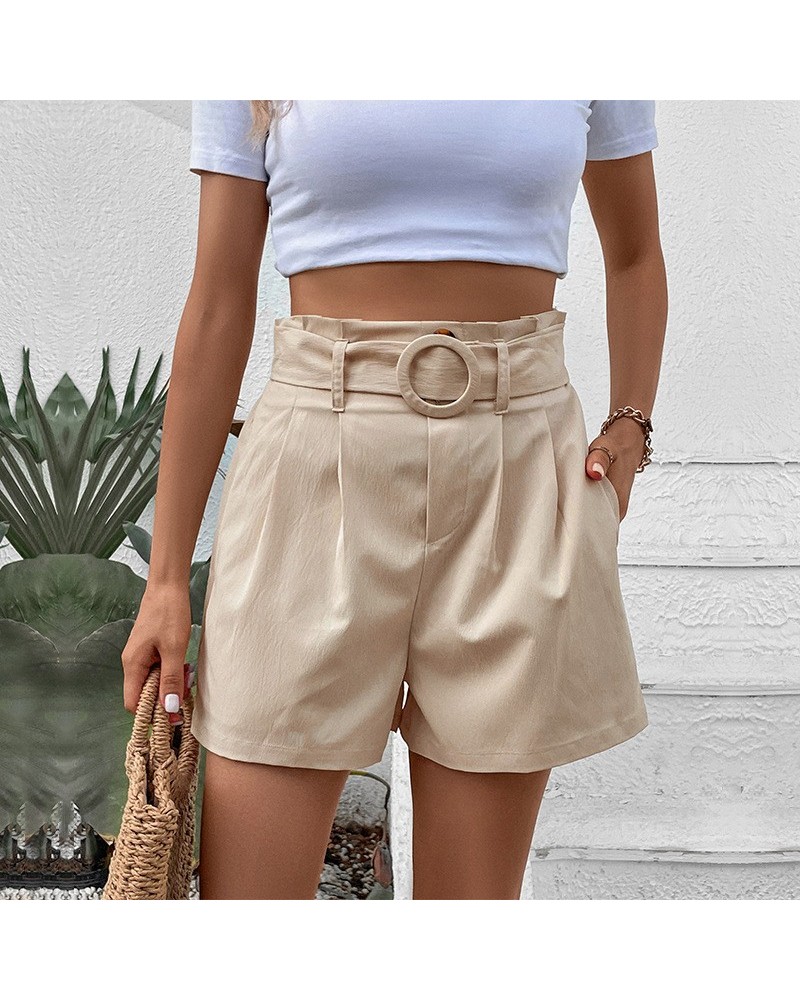 Pantalones cortos de mujer albaricoque de moda de verano. $21.88 Pantalones cortos para mujeres