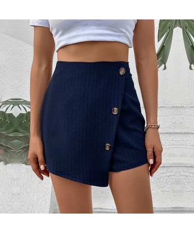 Falda corta de color sólido de moda de verano $27.03 Pantalones cortos para mujeres