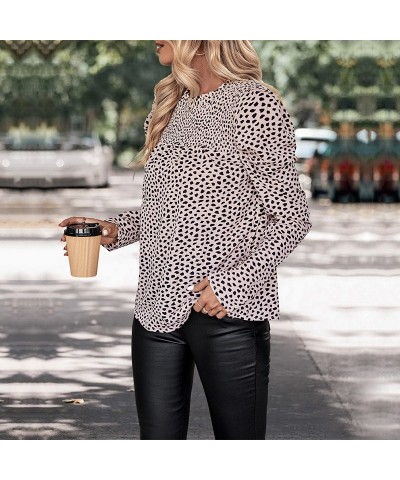 Elegante camisa de manga larga con estampado de leopardo $30.42 Camisa de mujer