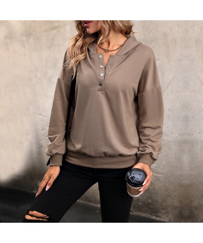 Sudadera con capucha de manga larga en color liso $24.02 Suéteres y suéteres para mujeres