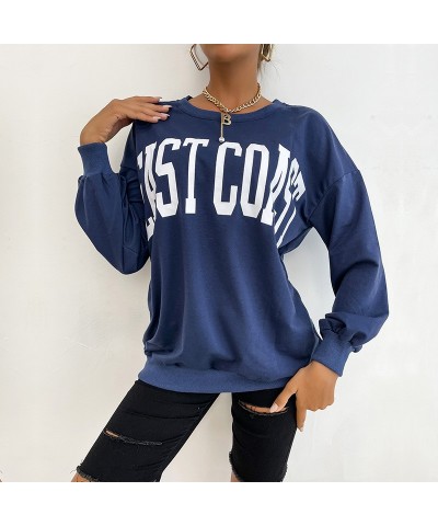 sudadera con letras y manga larga $28.70 Suéteres y suéteres para mujeres