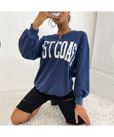 sudadera con letras y manga larga $28.70 Suéteres y suéteres para mujeres