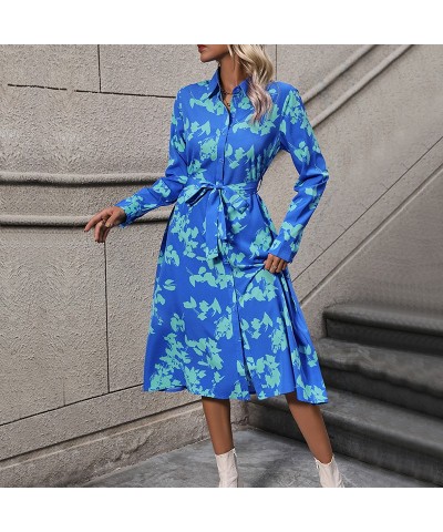 vestido de manga larga con solapa estampada $37.18 Vestido