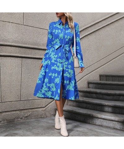 vestido de manga larga con solapa estampada $37.18 Vestido