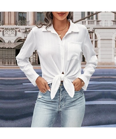 camisa blanca de manga larga $26.52 Camisa de mujer