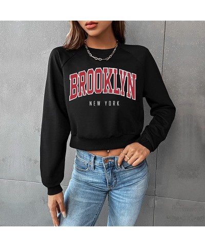 sudadera con letras y manga larga $17.55 Suéteres y suéteres para mujeres