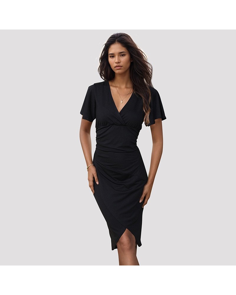 Vestido negro ajustado irregular $34.09 Vestido