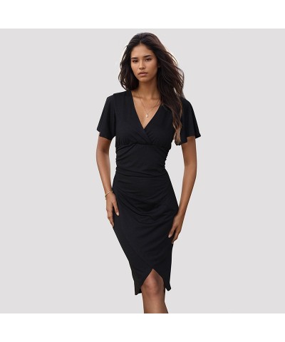 Vestido negro ajustado irregular $34.09 Vestido