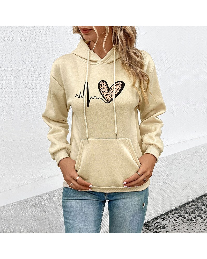 Sudadera con capucha estampada para ropa del día de San Valentín $21.11 Suéteres y suéteres para mujeres