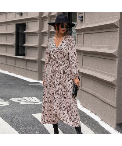 Vestido de mujer de manga larga con estampado de leopardo. $38.01 Vestido