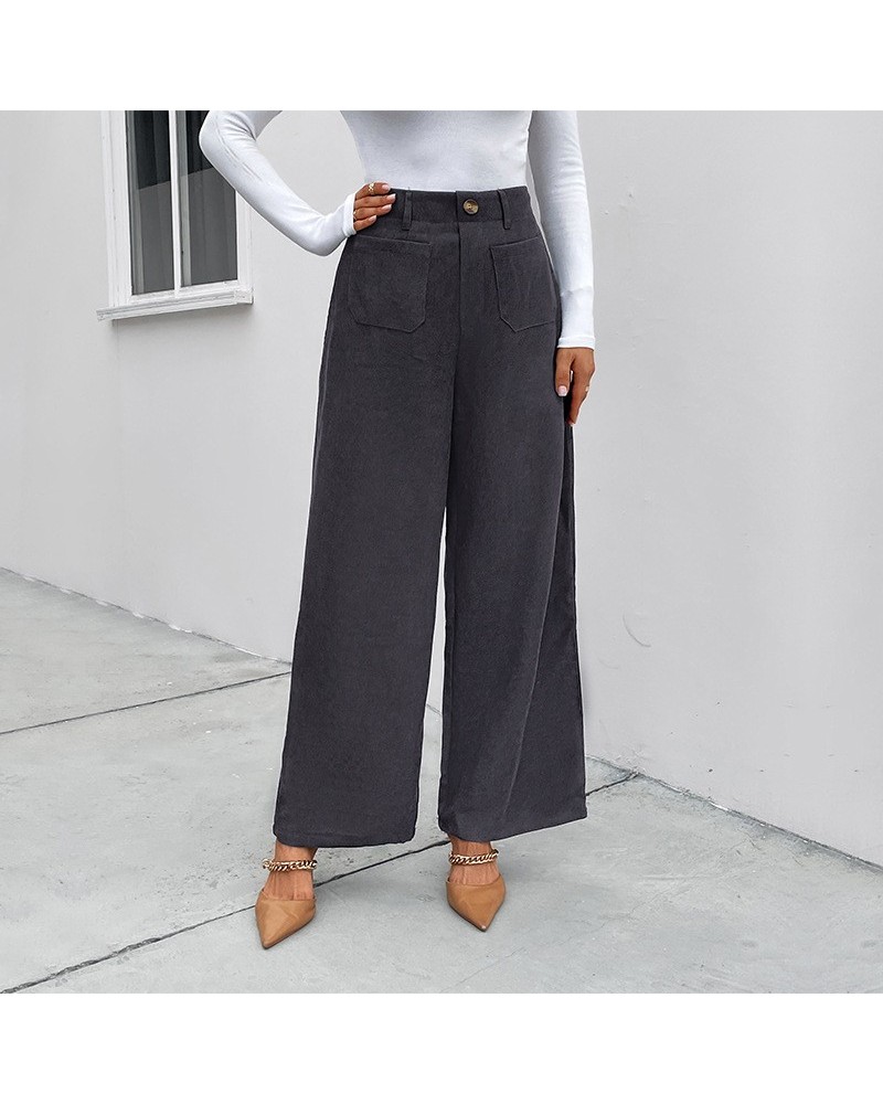 Pantalones casuales de pana con estilo. $31.12 Pantalones casuales