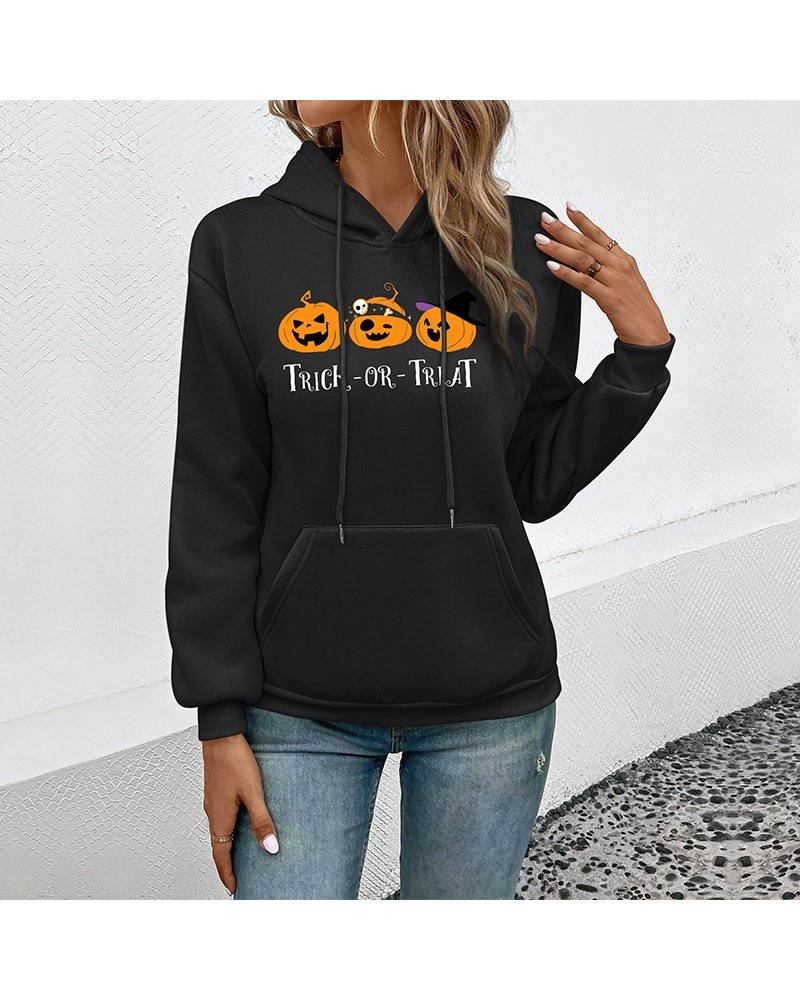 sudadera con estampado de halloween $24.39 Suéteres y suéteres para mujeres