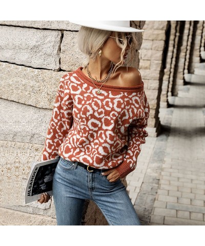 Jersey Lazy de manga larga con estampado de leopardo $32.76 Suéter