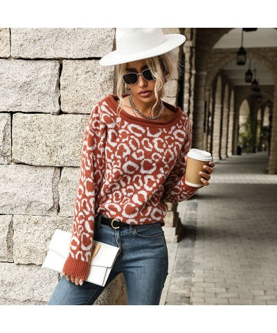 Jersey Lazy de manga larga con estampado de leopardo $32.76 Suéter