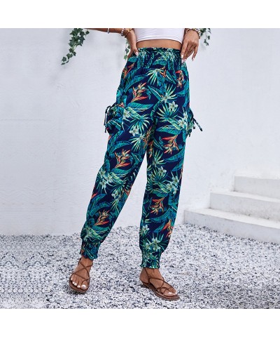 Pantalones rectos largos de estilo étnico de moda. $24.53 Pantalones casuales