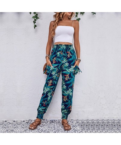 Pantalones rectos largos de estilo étnico de moda. $24.53 Pantalones casuales