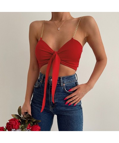 Top sin tirantes, sin espalda, ajustado, con cuello en V, moderno y sexy $14.91 Chalecos pequeños / tirantes / sujetadores